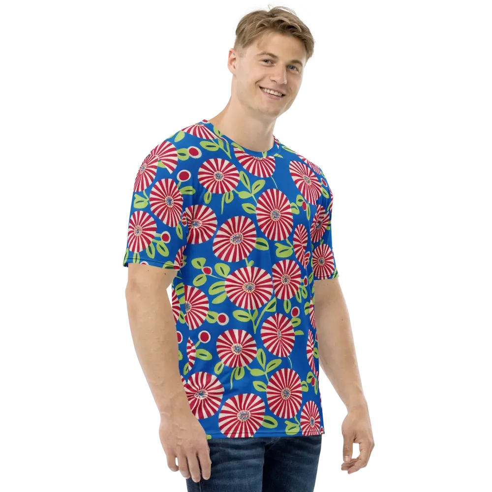 Radiant Garden Parade on Men's Crew Neck T-Shirt — Right