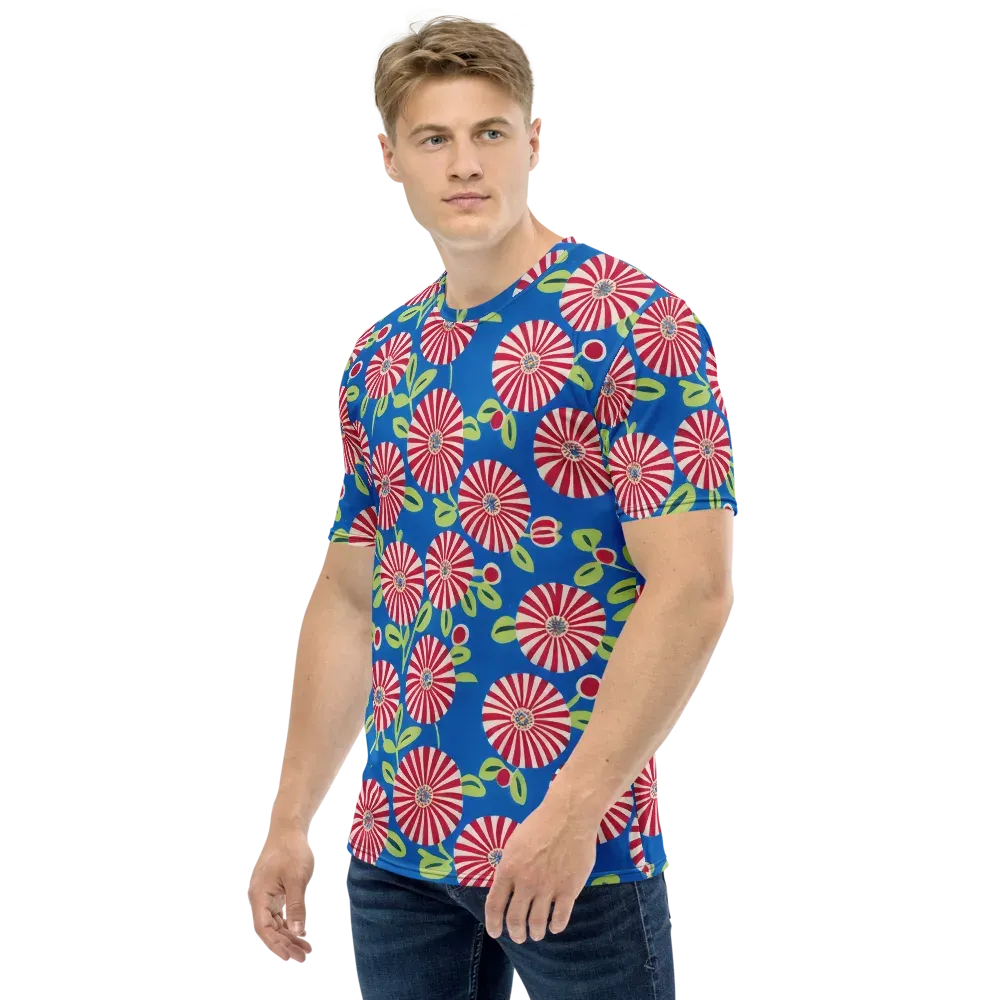 Radiant Garden Parade on Men's Crew Neck T-Shirt — Left