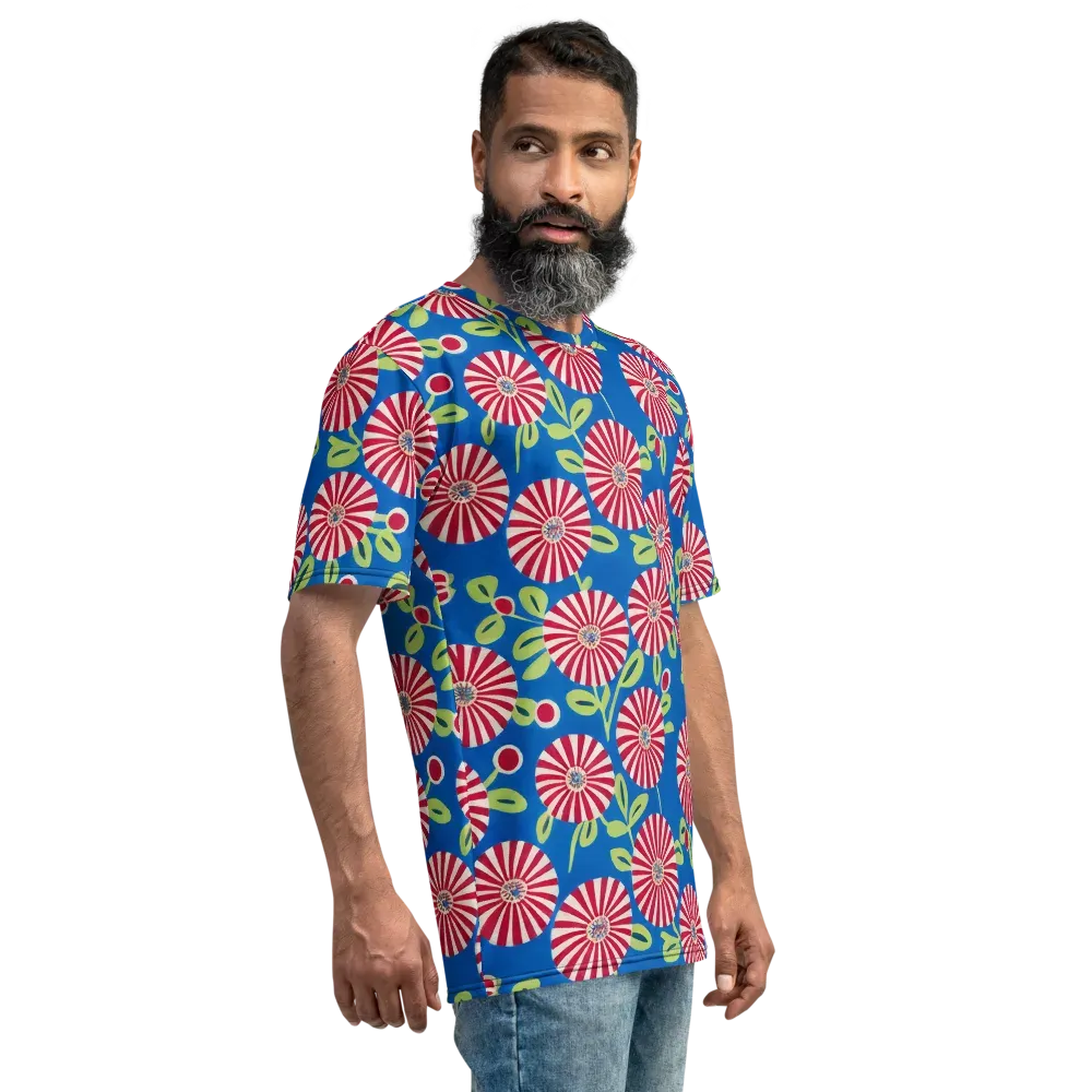 Radiant Garden Parade on Men's Crew Neck T-Shirt — Right