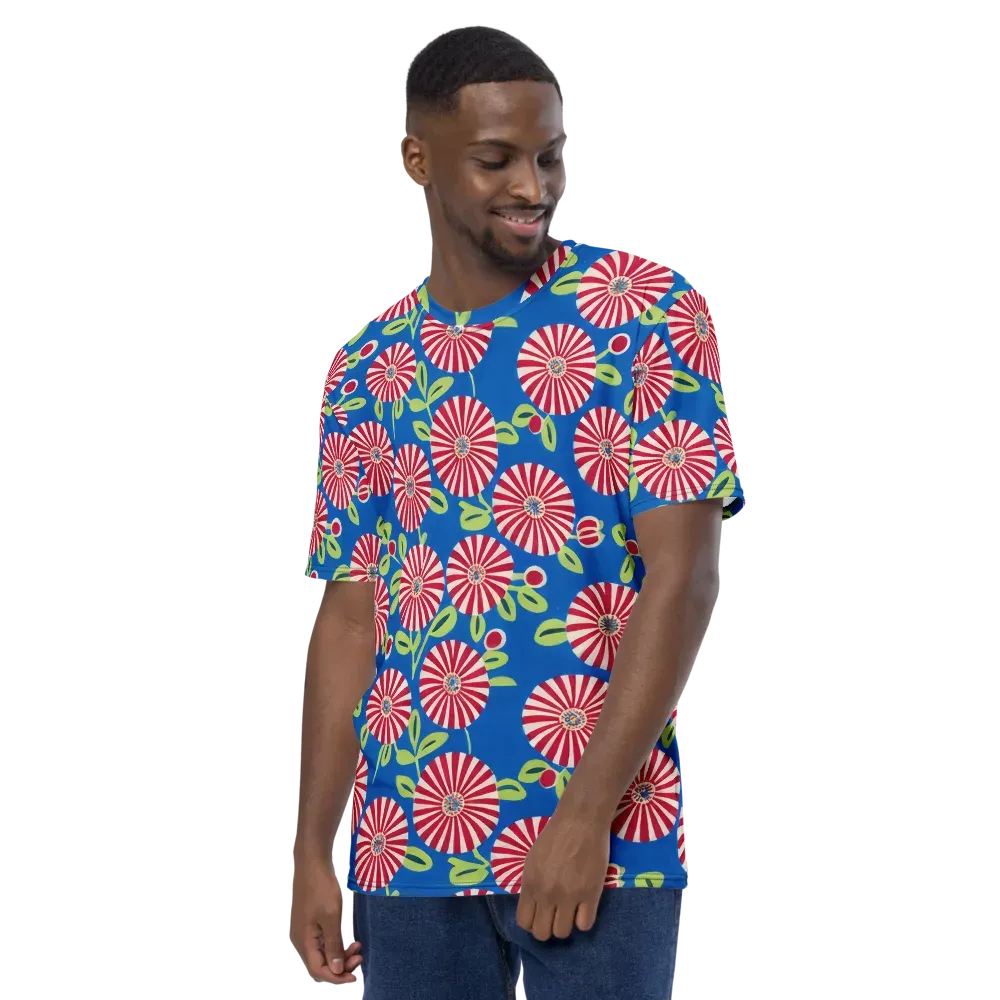 Radiant Garden Parade on Men's Crew Neck T-Shirt — Left