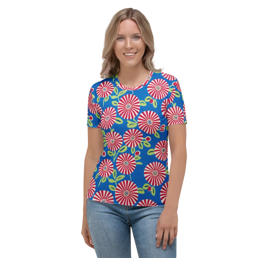Radiant Garden Parade on Women's Crew Neck T-Shirt — Front