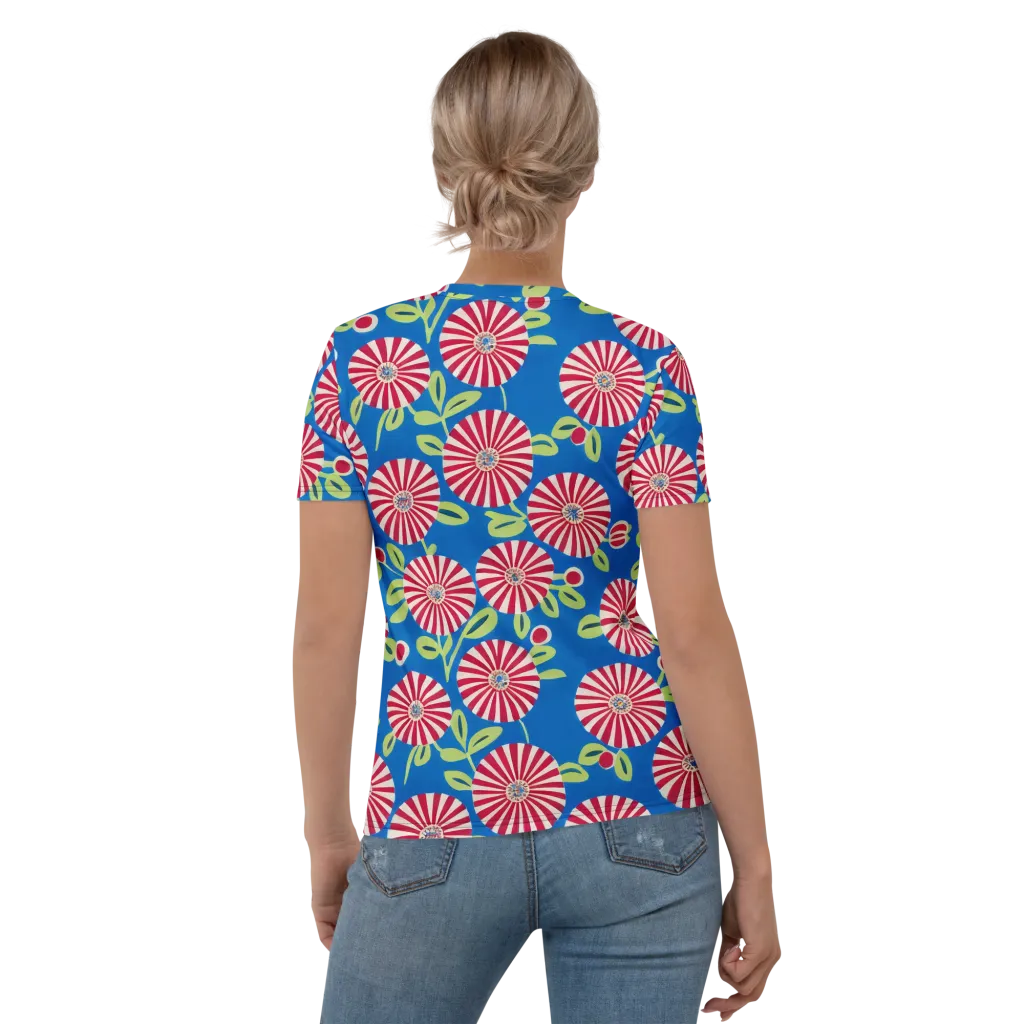 Radiant Garden Parade on Women's Crew Neck T-Shirt — Back
