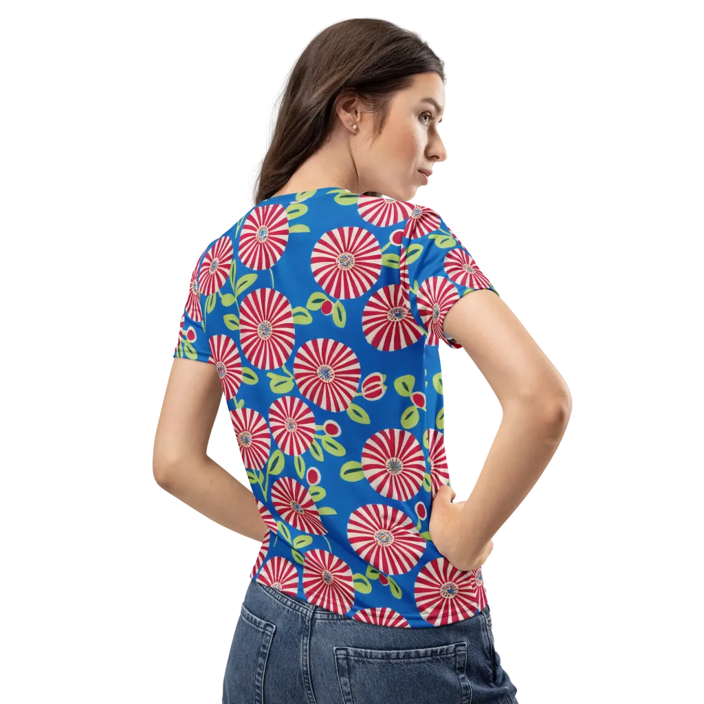 Radiant Garden Parade on Women's Crew Neck T-Shirt — Back