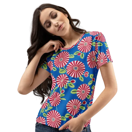 Radiant Garden Parade on a Women's Crew Neck T-Shirt