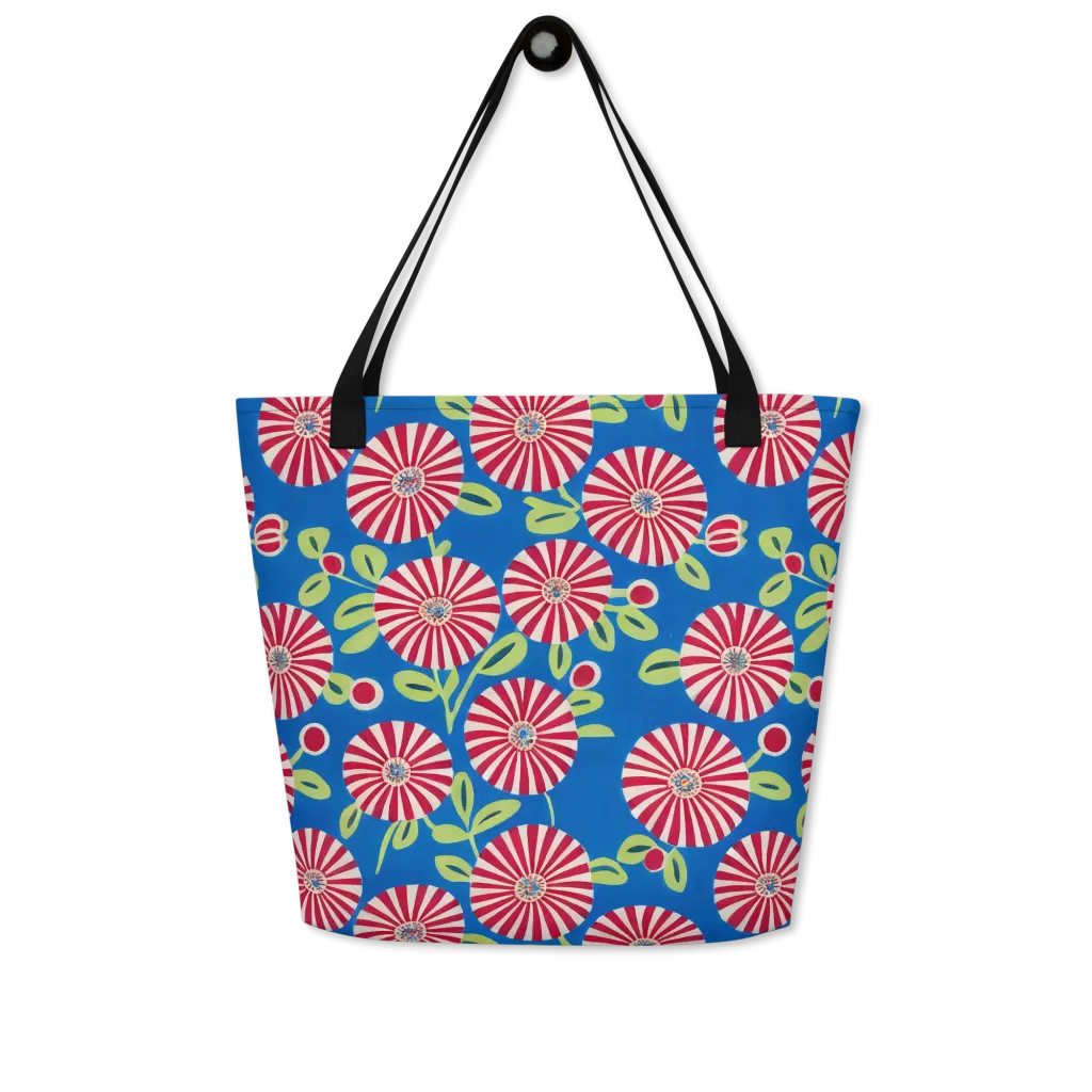 Radiant Garden Parade on Large Tote Bag W/ Pocket — Front