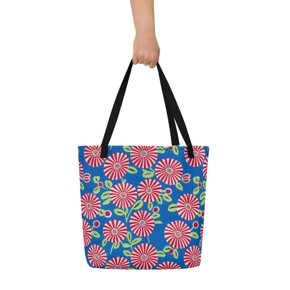 Radiant Garden Parade on Large Tote Bag W/ Pocket — Front