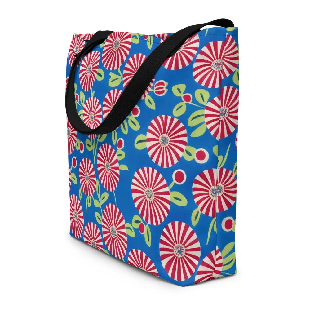Radiant Garden Parade on Large Tote Bag W/ Pocket — Front