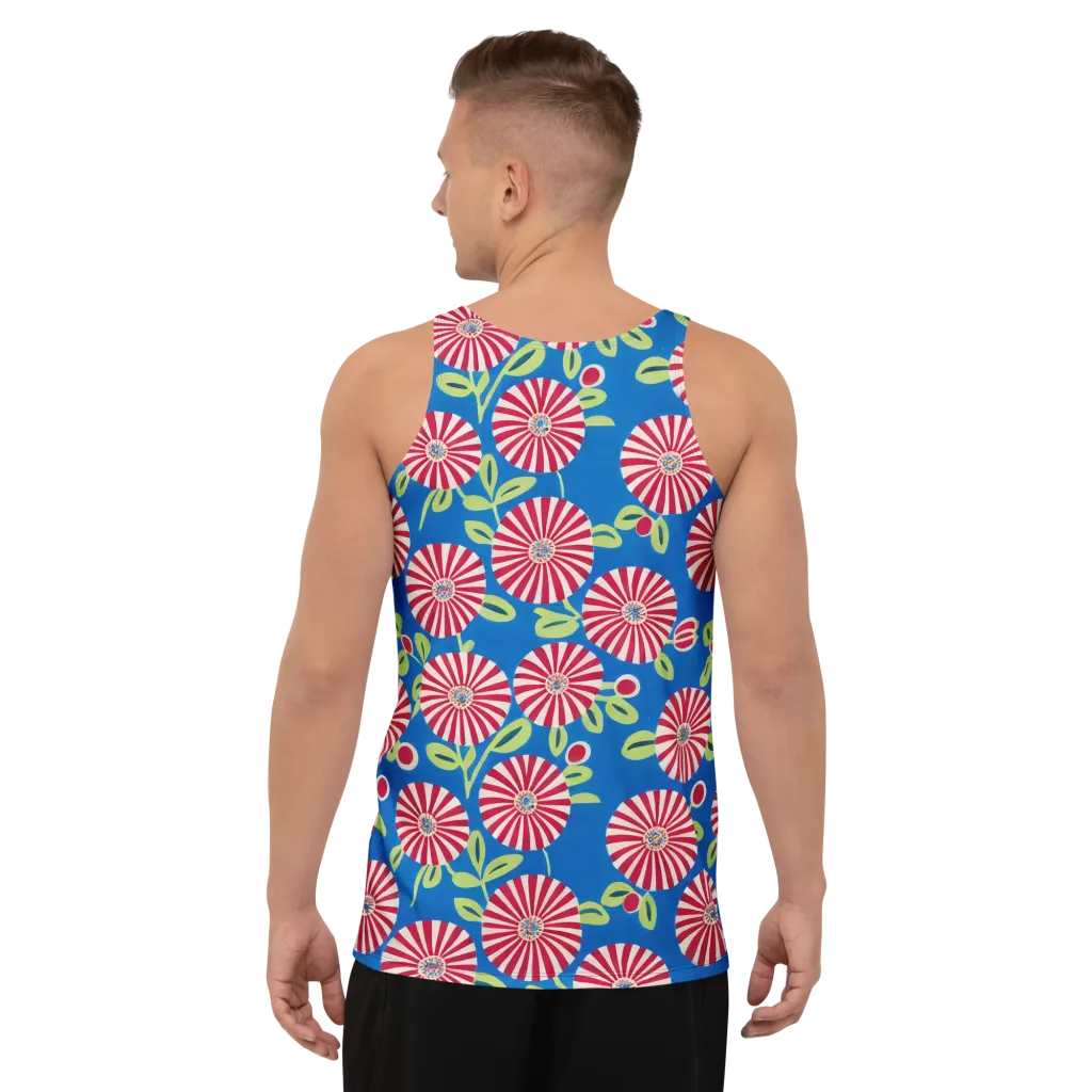 Radiant Garden Parade on Men's Tank Top — Back