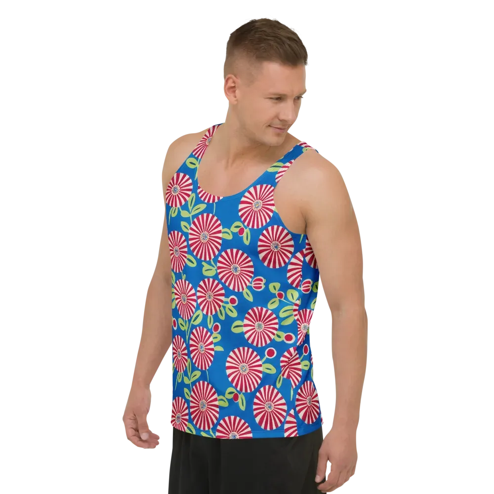 Radiant Garden Parade on Men's Tank Top — Left Front