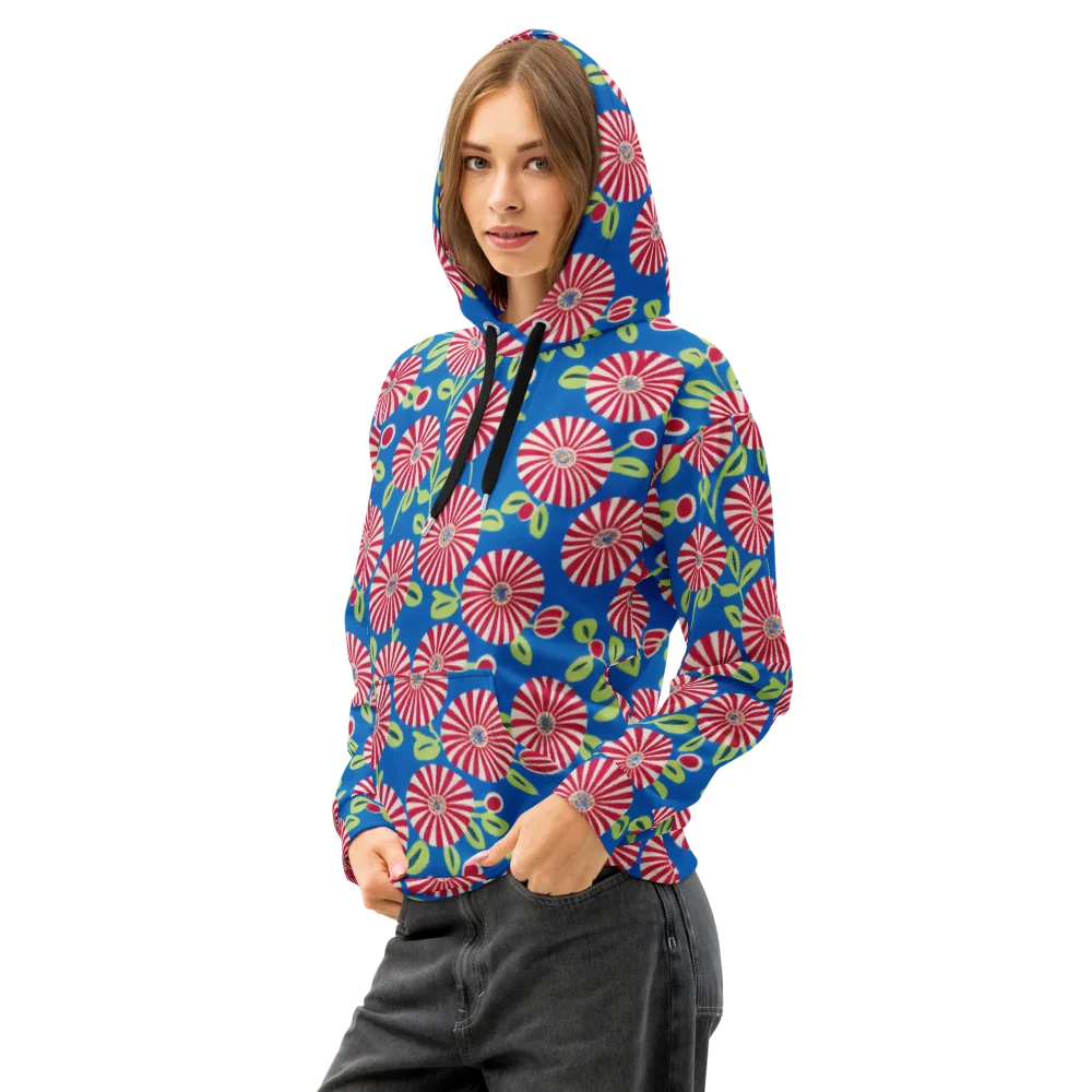 Radiant Garden Parade on Cotton Hoodie — Left Front