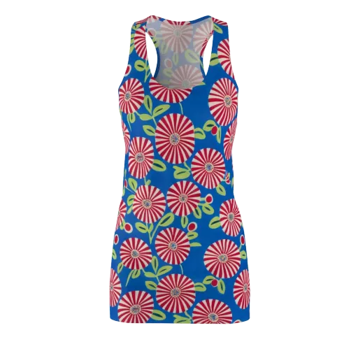 Radiant Garden Parade on a Racerback Dress