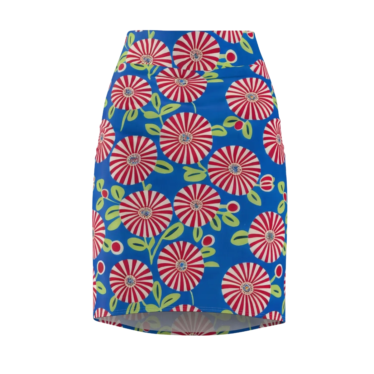 Radiant Garden Parade on Pencil Skirt — Front