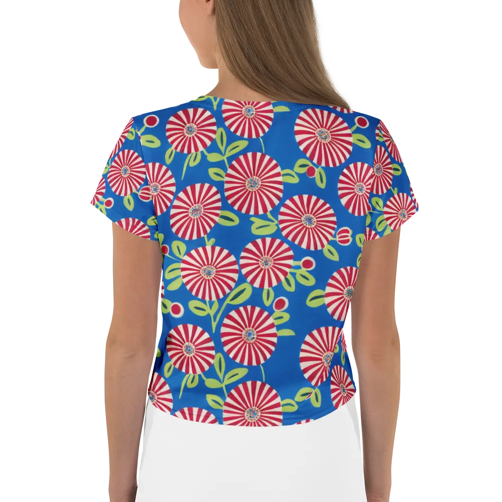 Radiant Garden Parade on Crop Tee — Back