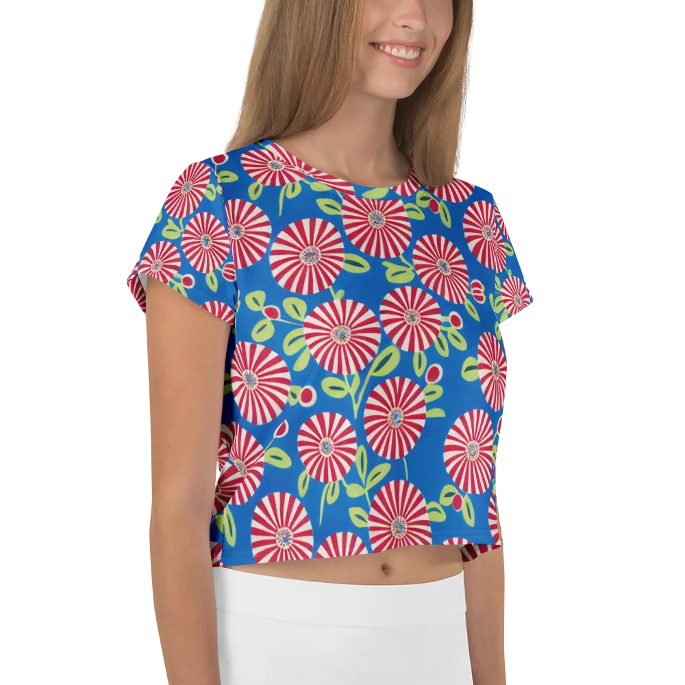 Radiant Garden Parade on Crop Tee — Right