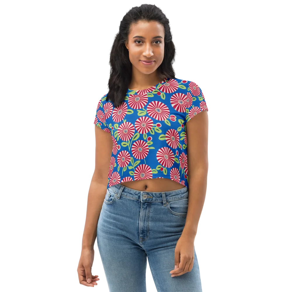 Radiant Garden Parade on Crop Tee — Front