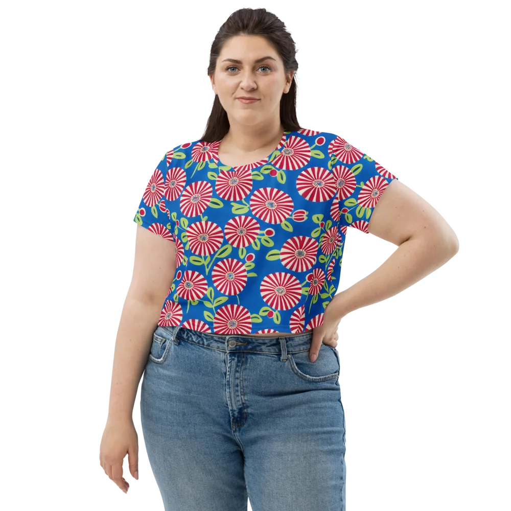 Radiant Garden Parade on Crop Tee — Front