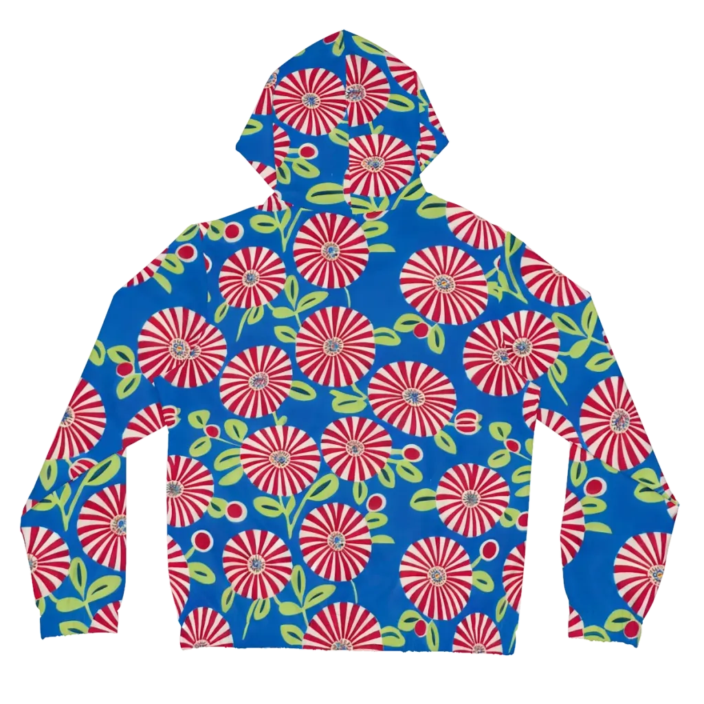 Radiant Garden Parade on Women's Full-Zip Hoodie — Back