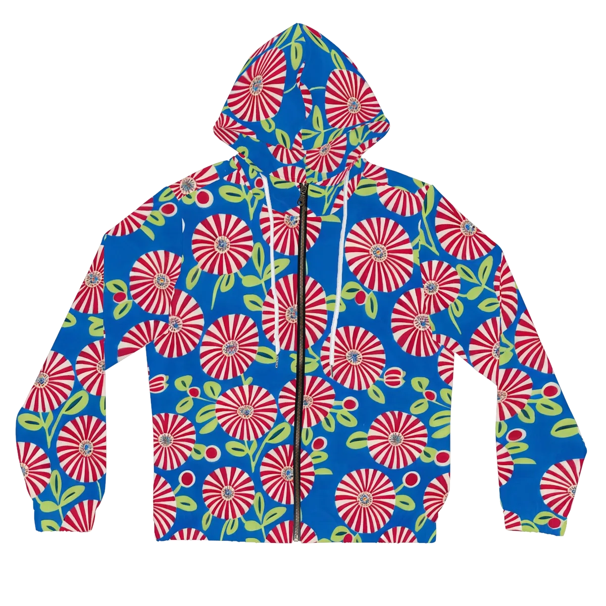 Radiant Garden Parade on Women's Full-Zip Hoodie — Front