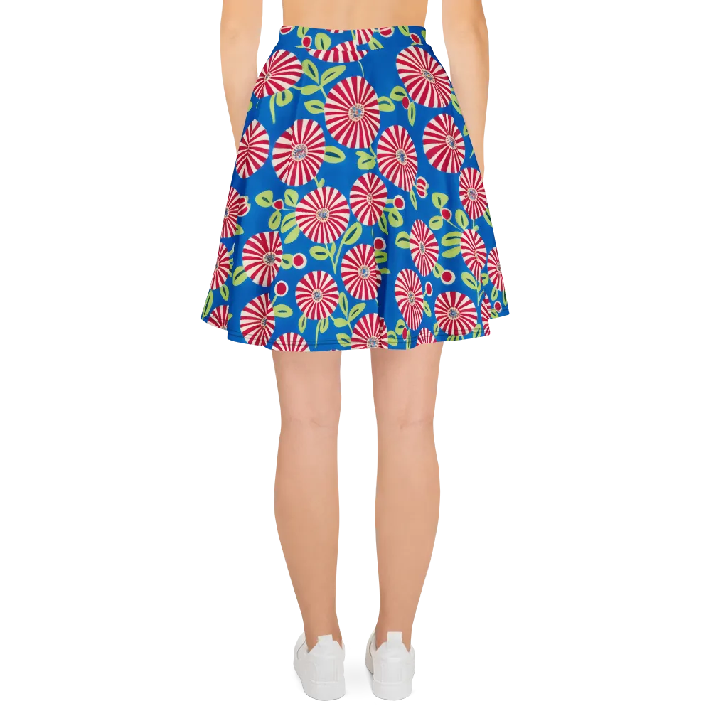 Radiant Garden Parade on Skater Skirt — Back