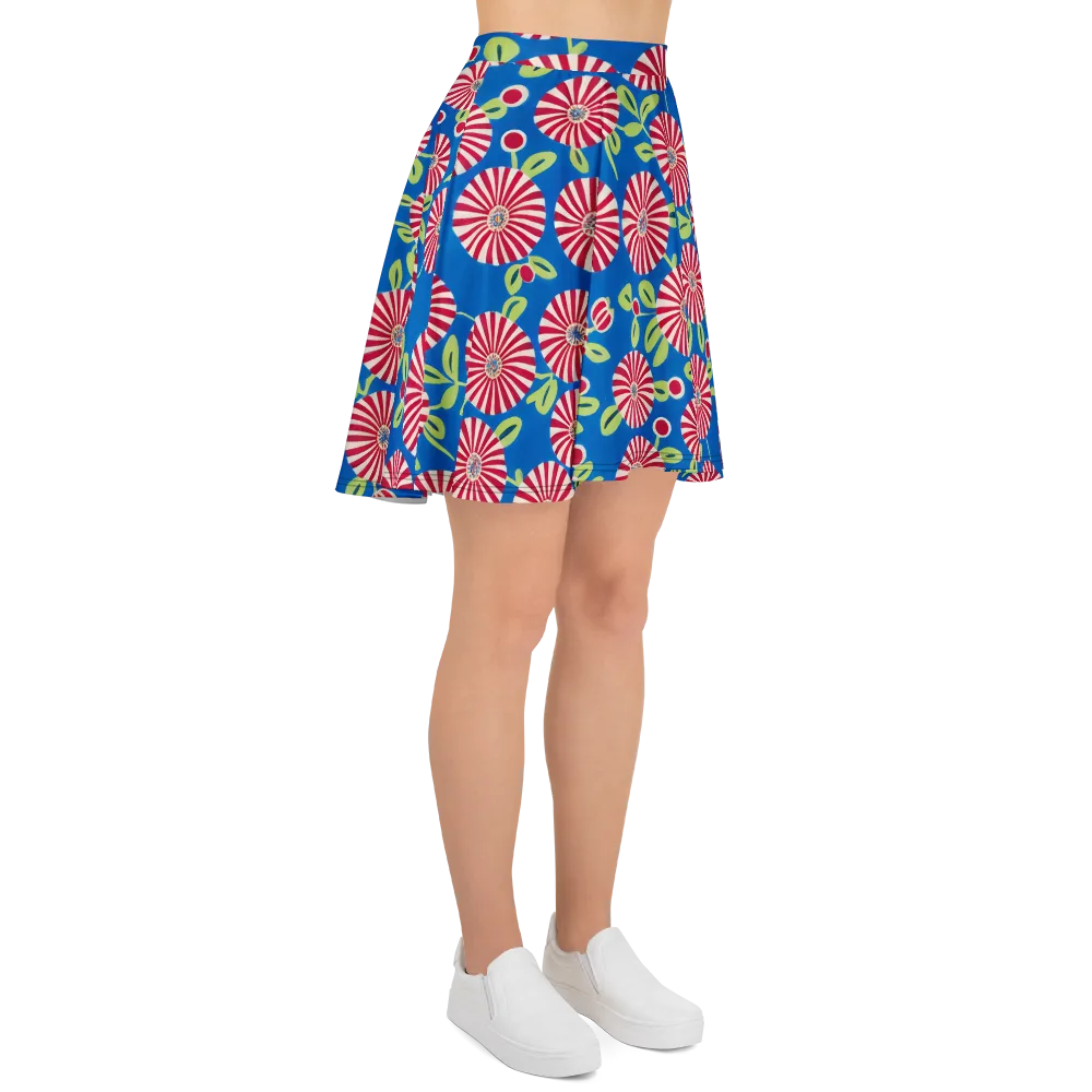 Radiant Garden Parade on Skater Skirt — Right