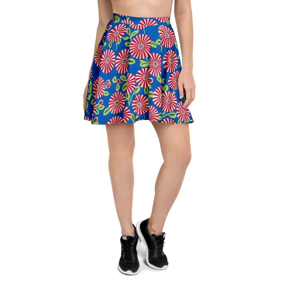 Radiant Garden Parade on Skater Skirt — Front