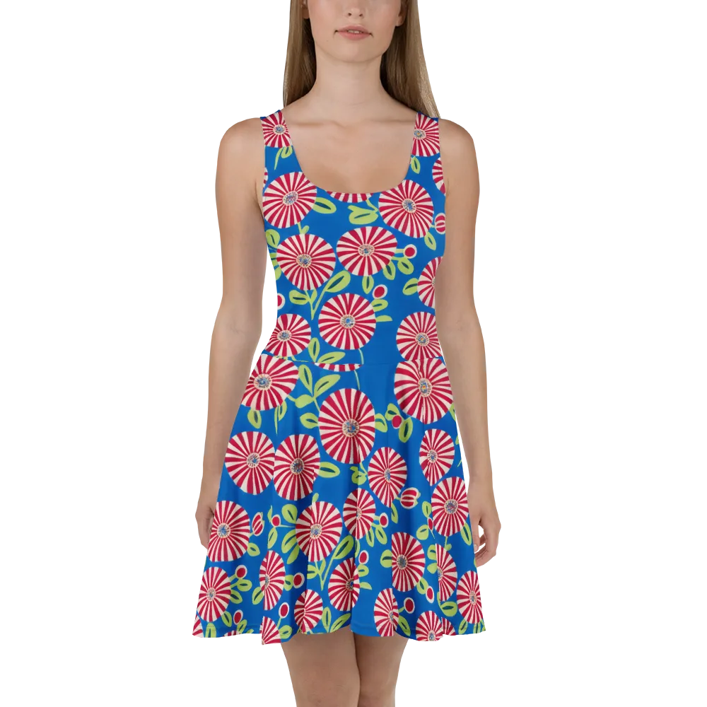 Radiant Garden Parade on Skater Dress — Front