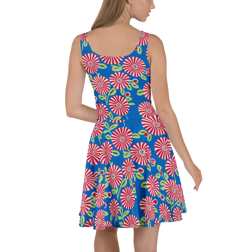 Radiant Garden Parade on Skater Dress — Back