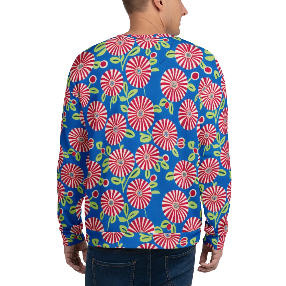 Radiant Garden Parade on Sweatshirt — Back