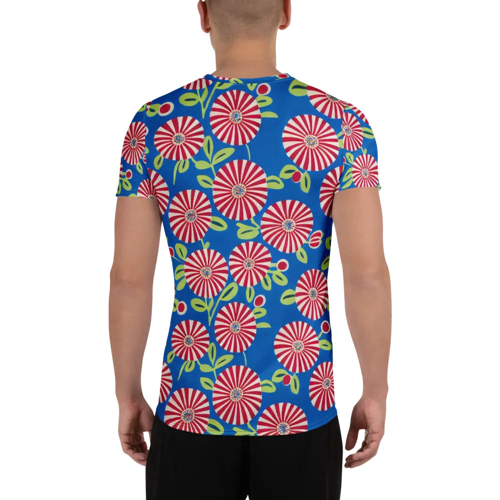 Radiant Garden Parade on Men's Athletic T-Shirt — Back