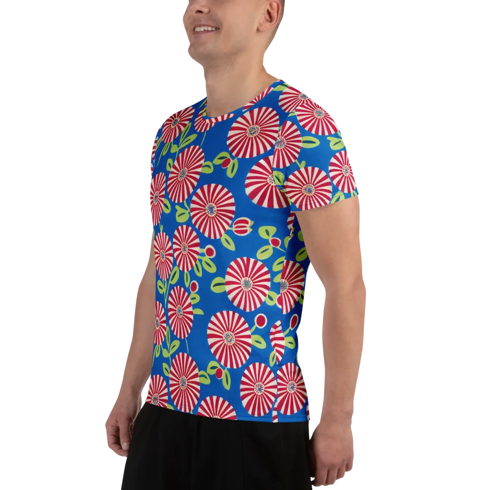 Radiant Garden Parade on Men's Athletic T-Shirt — Left