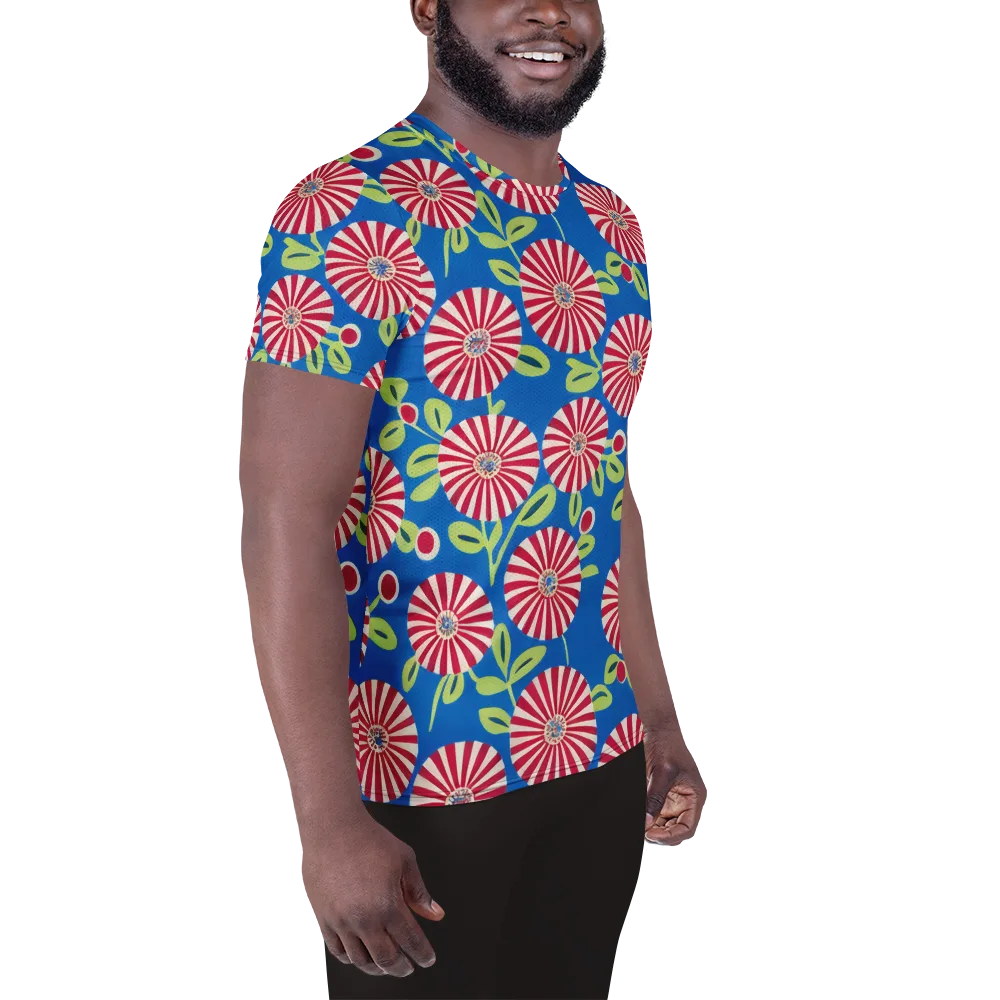 Radiant Garden Parade on Men's Athletic T-Shirt — Right