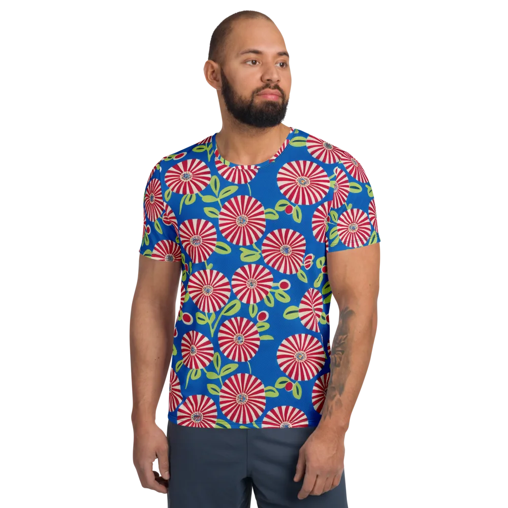 Radiant Garden Parade on Men's Athletic T-Shirt — Front
