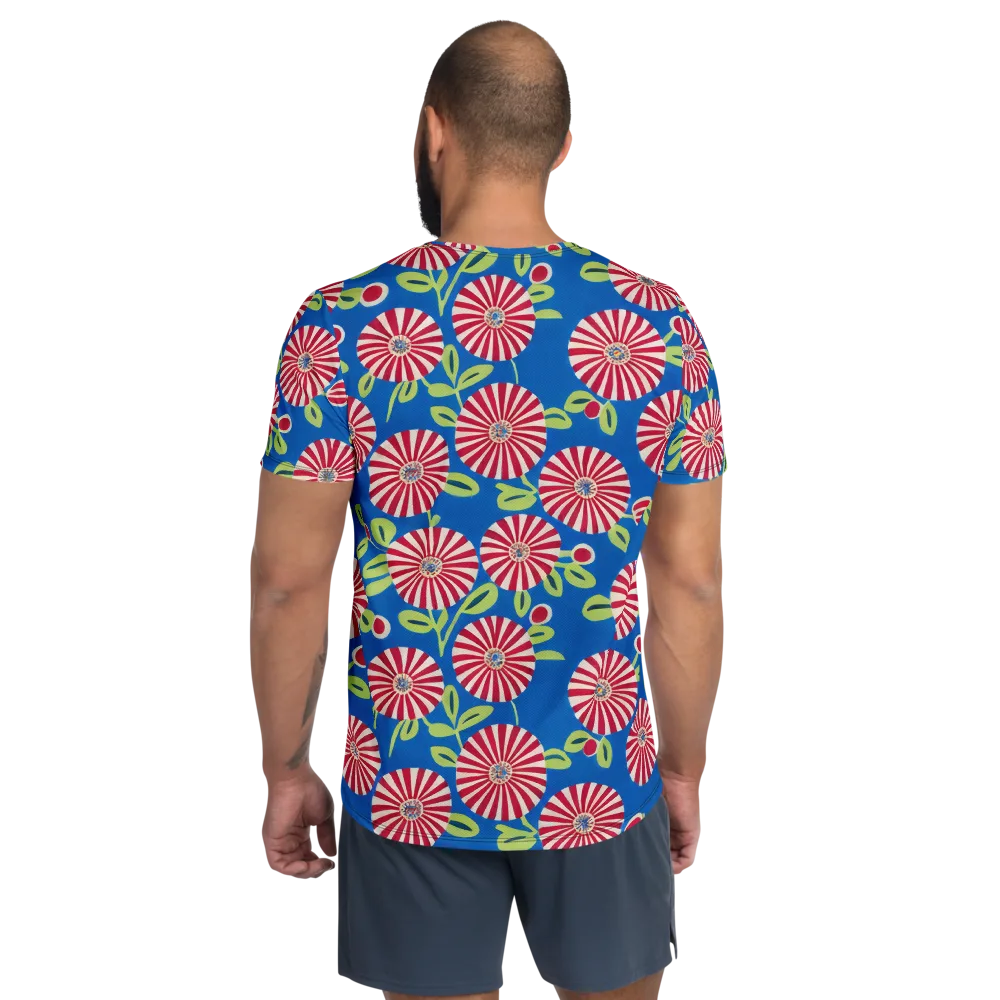 Radiant Garden Parade on Men's Athletic T-Shirt — Back