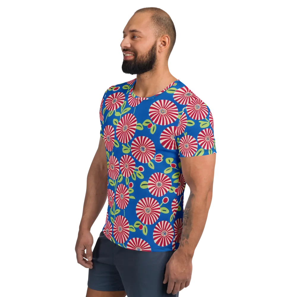 Radiant Garden Parade on Men's Athletic T-Shirt — Left