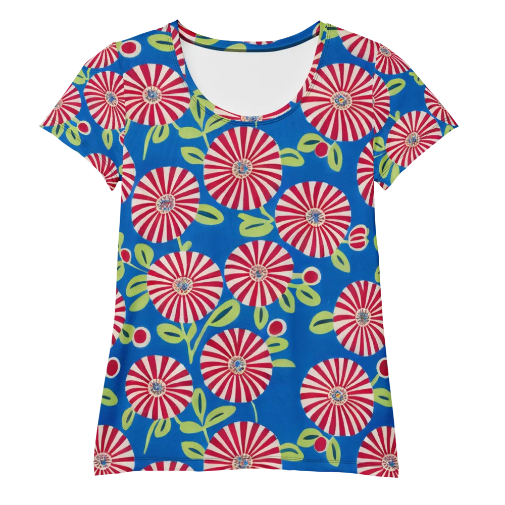 Radiant Garden Parade on Women's Athletic T-Shirt — Front
