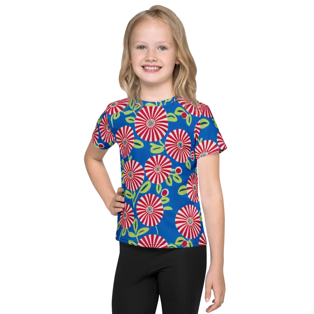 Radiant Garden Parade on Kids Crew Neck T-Shirt — Front