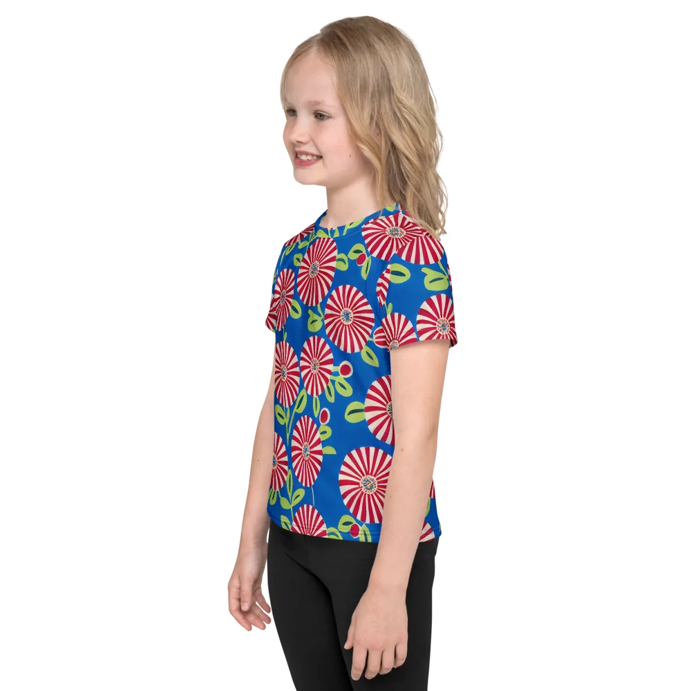Radiant Garden Parade on Kids Crew Neck T-Shirt — Left