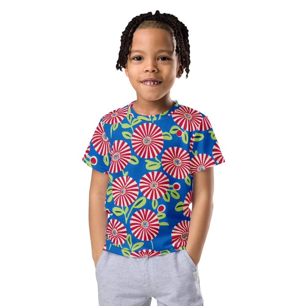 Radiant Garden Parade on Kids Crew Neck T-Shirt — Front