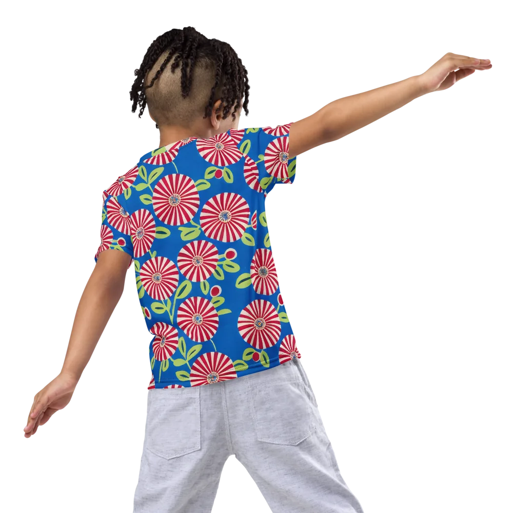Radiant Garden Parade on Kids Crew Neck T-Shirt — Back