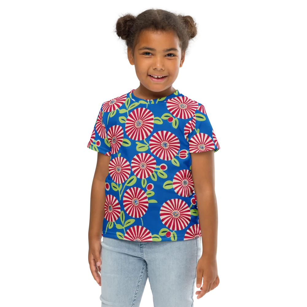 Radiant Garden Parade on Kids Crew Neck T-Shirt — Front