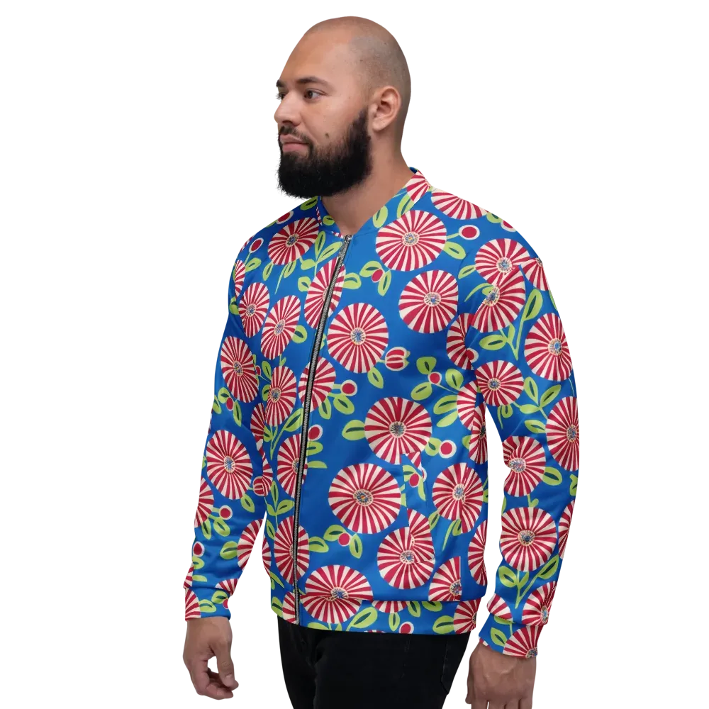 Radiant Garden Parade on Bomber Jacket — Left