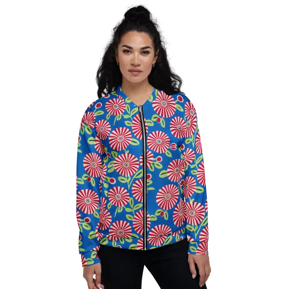 Radiant Garden Parade on Bomber Jacket — Front