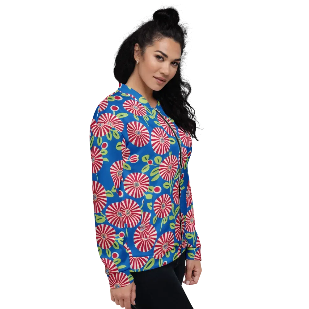 Radiant Garden Parade on Bomber Jacket — Right