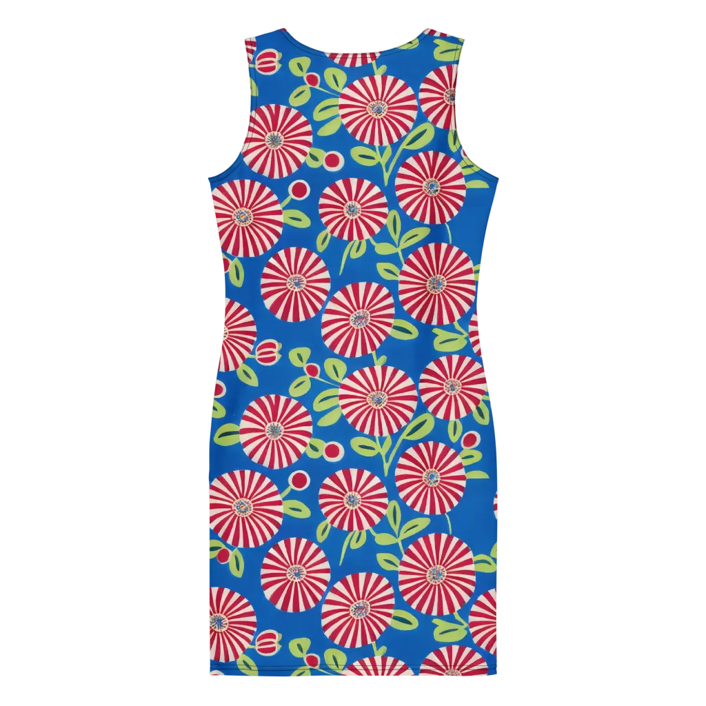 Radiant Garden Parade on Bodycon Dress — Back