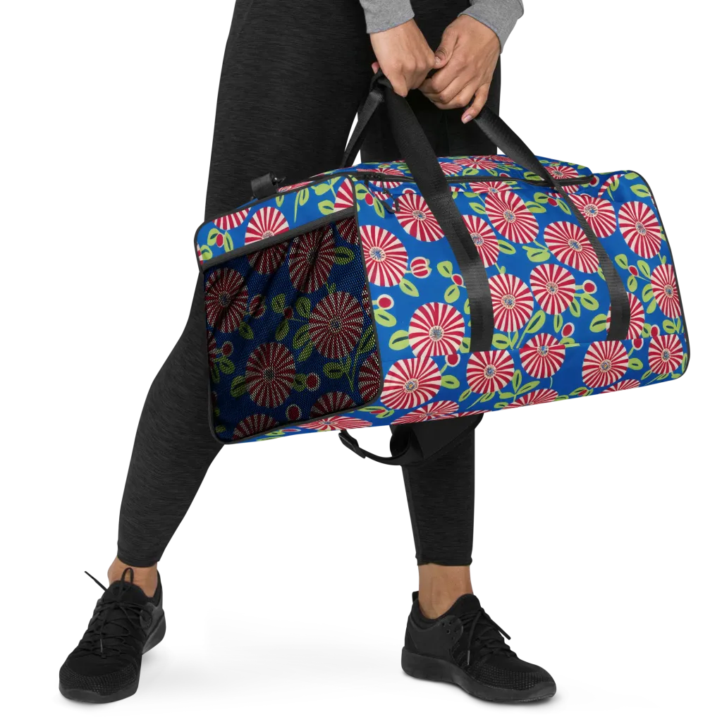 Radiant Garden Parade on Duffle Bag — Right Front