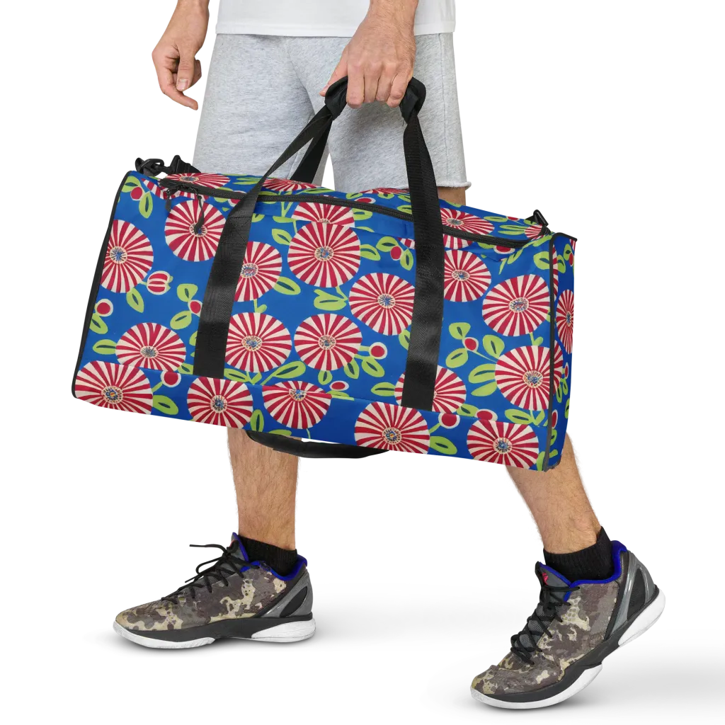 Radiant Garden Parade on Duffle Bag — Front