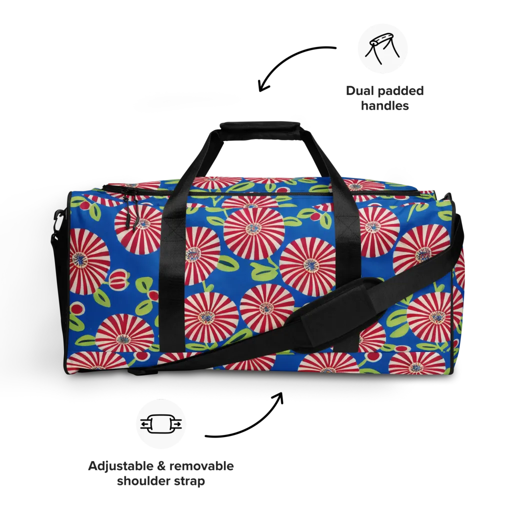 Radiant Garden Parade on Duffle Bag — Front