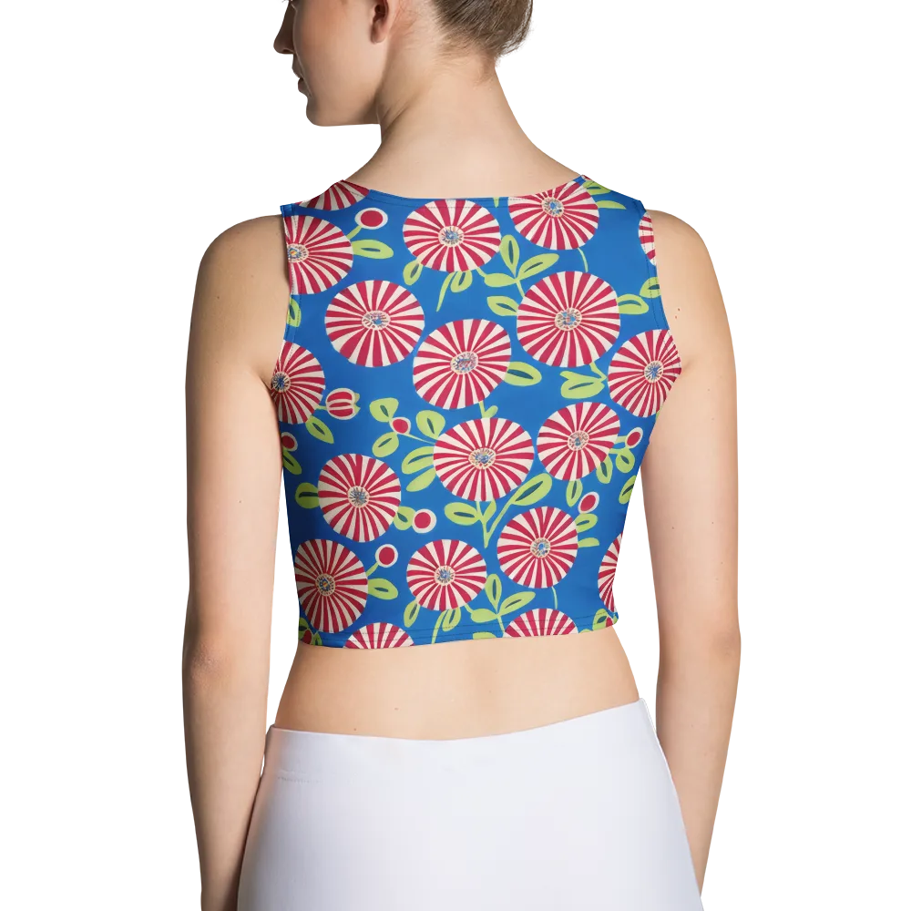 Radiant Garden Parade on Crop Top — Back