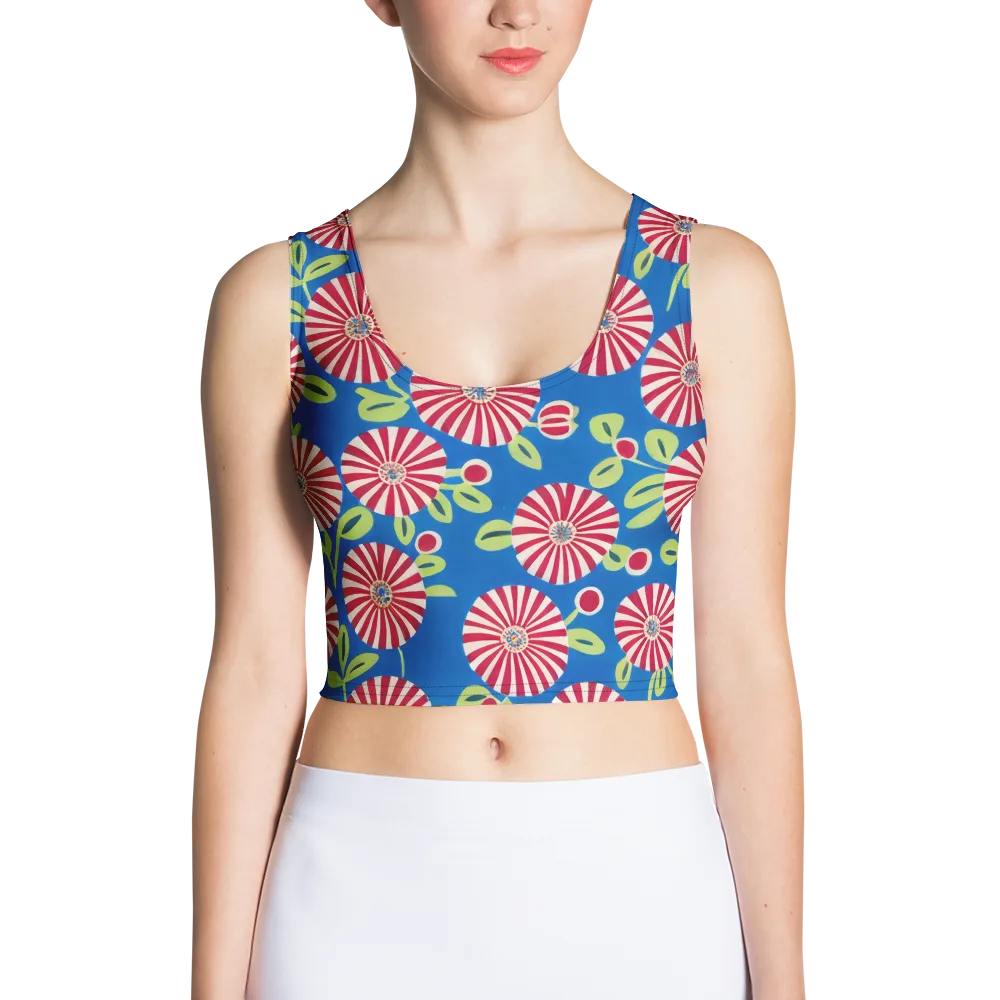 Radiant Garden Parade on Crop Top — Front