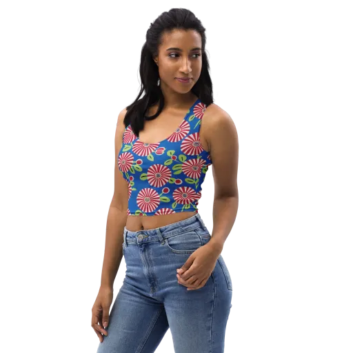 Radiant Garden Parade on a Crop Top